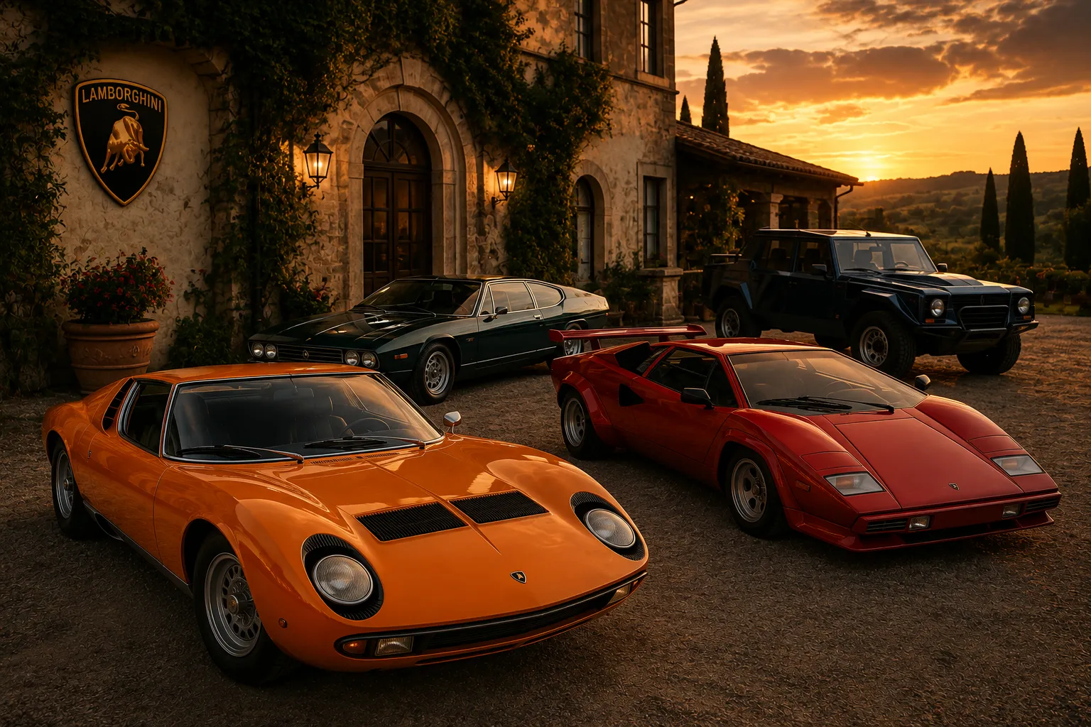 8 Carros Antigos Lamborghini que representam diferentes épocas e estilos